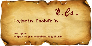 Mojszin Csobán névjegykártya